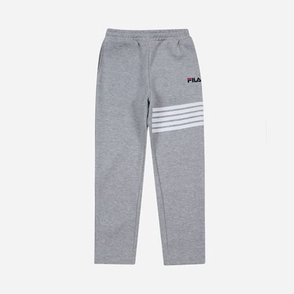 Pantalón Jogger Fila Niños Gris - Track Warm Up Fleece - España 701364FUA